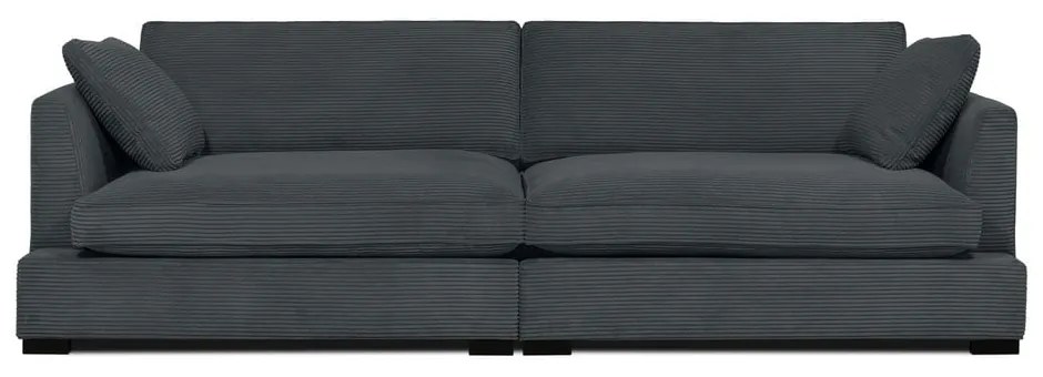 Szara sztruksowa sofa 266 cm Mobby – Scandic
