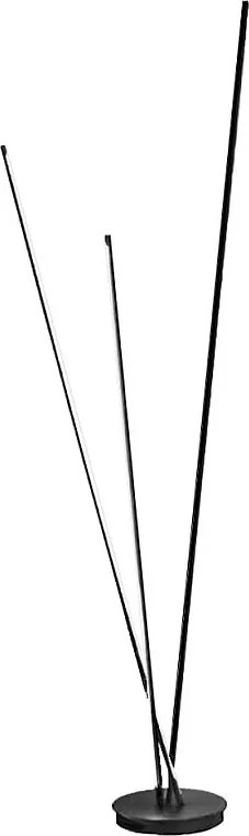 Designerska lampa podłogowa TWINS LED marki Perenz z czarnego metalu