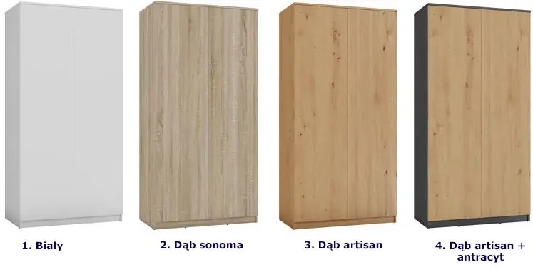 Stojąca szafa w kolorze dąb artisan C7-K75