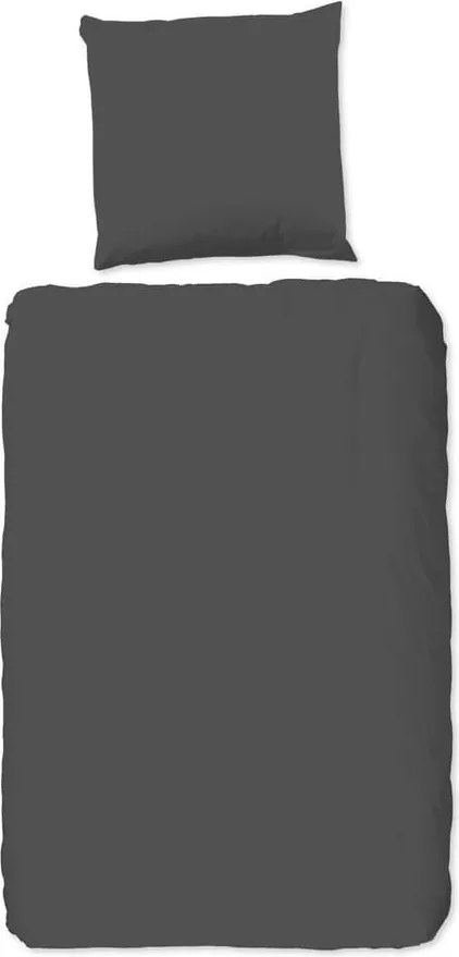 Szara bawełniana pościel jednoosobowa Good Morning Universal, 140x220 cm