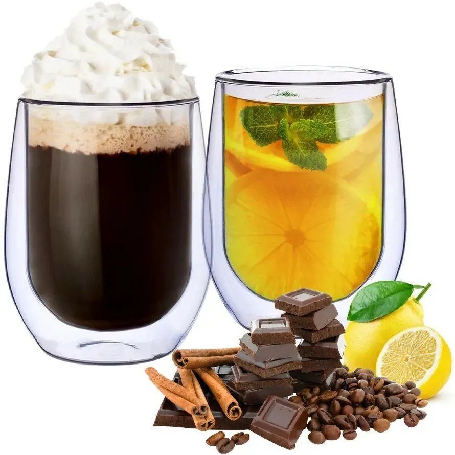 Altom 2-częściowy zestaw szklanek termicznych Andrea, 300 ml, niebieski