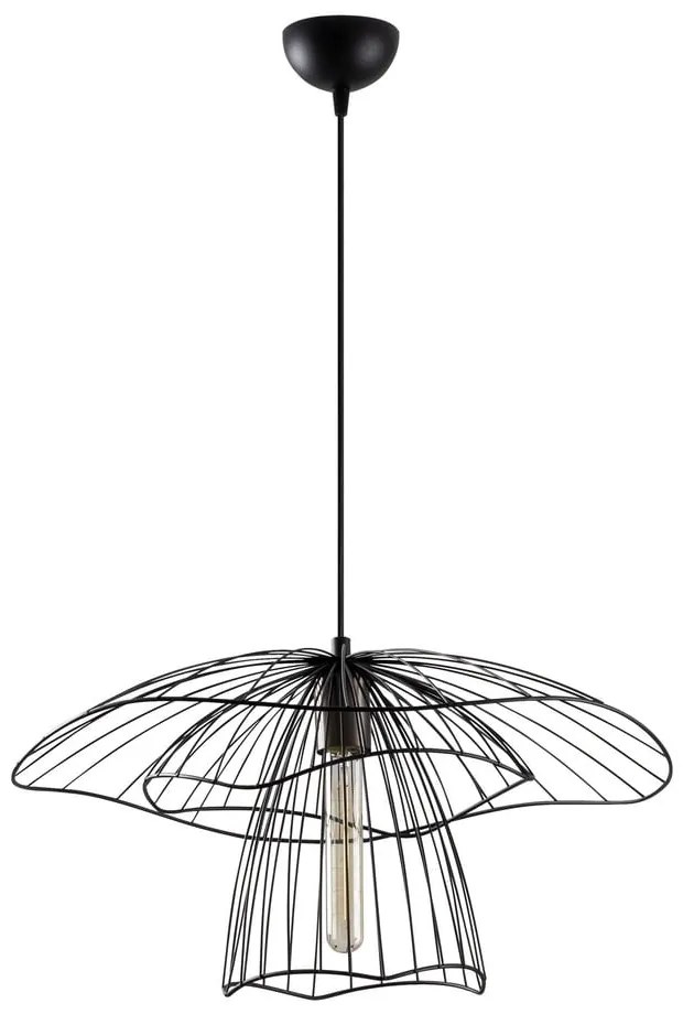 Czarna lampa wisząca ø 50 cm Tel – Opviq lights