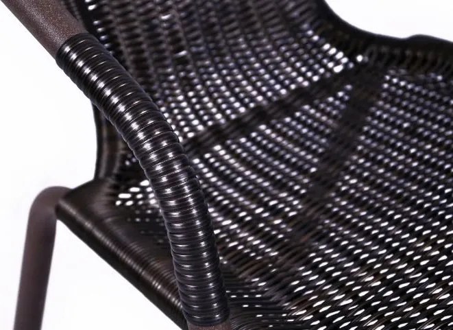 Zestaw balkonowy z plecionego polirattanu – 2 krzesła i stół