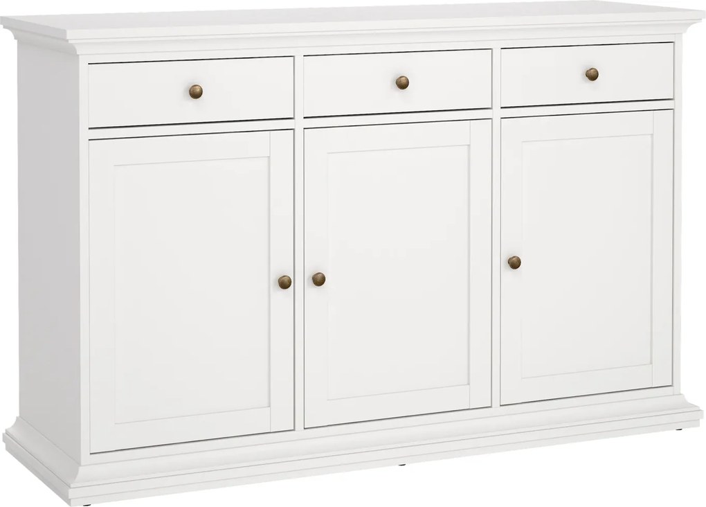 Komoda pokojowa Paris 3+3, kolor biały mat