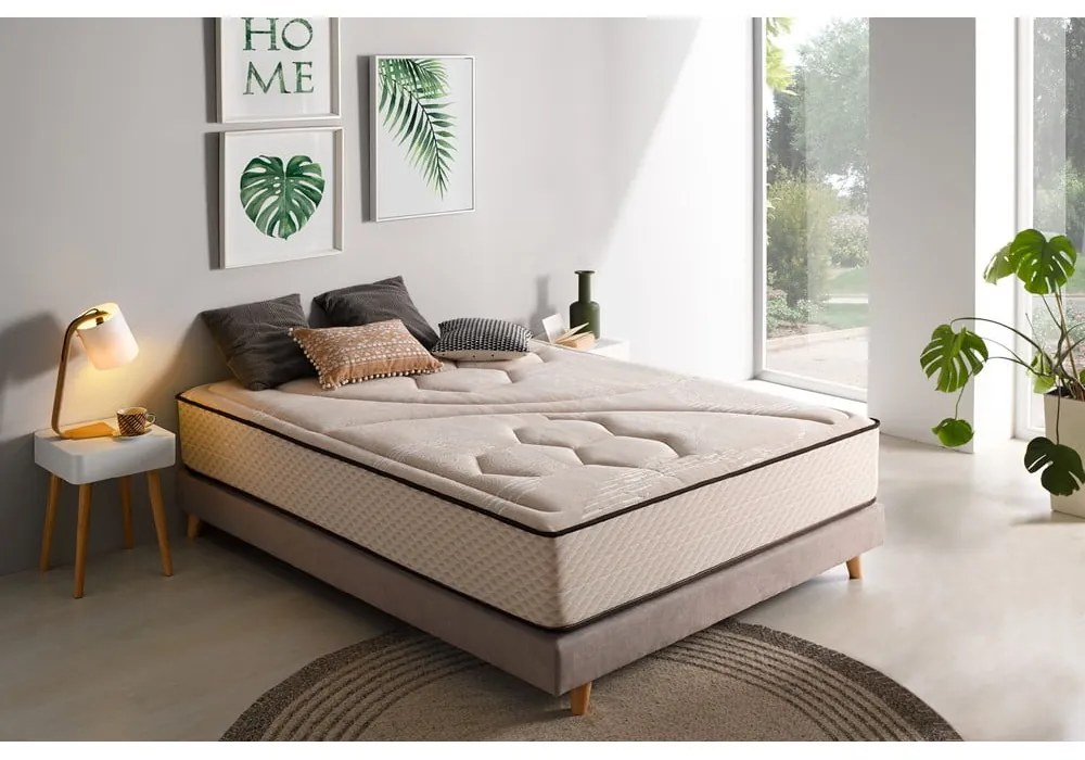 Twardy/średnio twardy dwustronny piankowy materac termoregulacyjny 180x200 cm Tempus Gold – Moonia