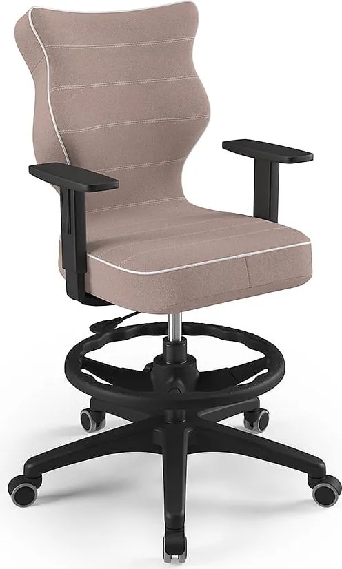 Obrotowe krzesło do biurka Duo Black rozmiar 5 (146-176,5 cm) z podnóżkiem