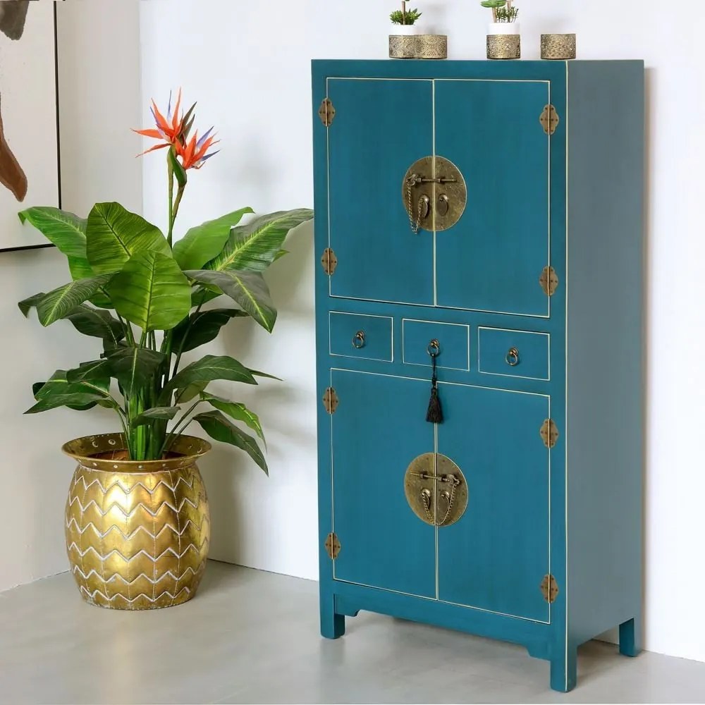 Niebieska szafka 63x131 cm Oriente – Ixia