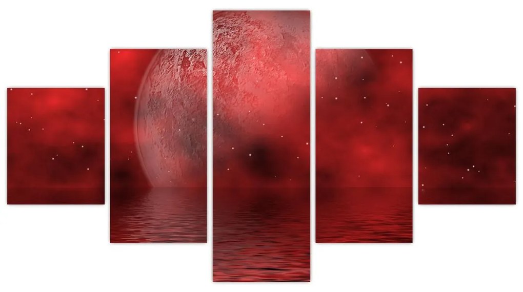 Obraz - Księżyc na powierzchni (125x70 cm)