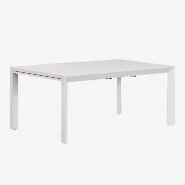 Stół Ogrodowy Prostokątny 180-240x100 Cm Rozkładany Z Aluminium Starmi Gardenia Biel - Sklum