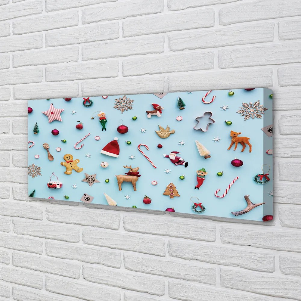 Obraz drukowany na płótnie Bombki, Dekoracje i Słodycze