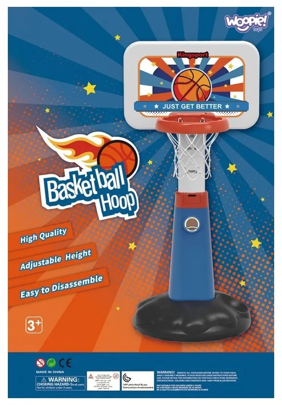 Woopie zestaw koszykówka regulacja 99 - 125 cm + piłka + pompka