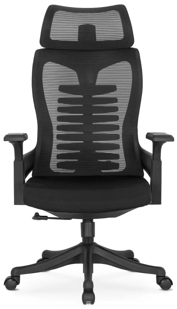 Fotel Biurowy Ergonomiczny Obrotowy CARET Czarny Wentylowany Nowoczesny