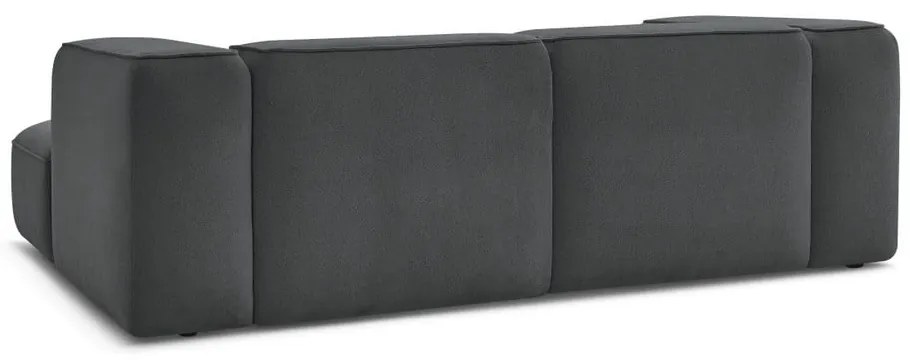 Ciemnoszary narożnik z materiału bouclé (prawostronny) Zephyr – Bobochic Paris