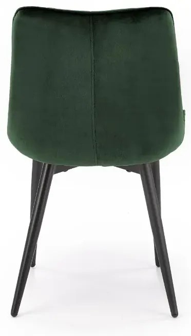 Krzesło tapicerowane K580 VELVET zielone HALMAR