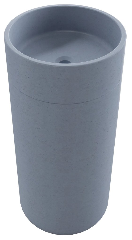 Umywalka betonowa wolostojąca bez otworu na baterię DELIS | Różne kolory : Kolor - Lawendowy, Podłączenie syfonu - Do ściany