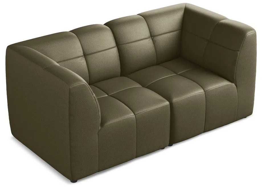 Sofa z imitacji skóry w kolorze khaki 180 cm Aloha – Makamii