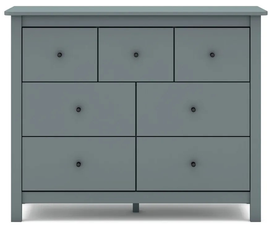 Szarozielona komoda z litego drewna sosnowego 110x80x40 cm Misti – Marckeric