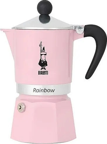 Włoska kawiarka Rainbow 6T Aluminiowy Różowy Pastelowy Bialetti - 0006546