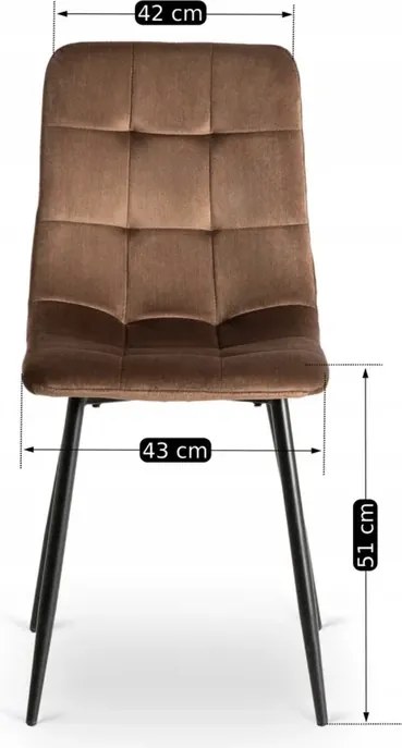 Zestaw Stół Okrągły LAUREN 90 cm Dąb Rustykalny/Czarny i 4 Krzesła PERU Brązowe
