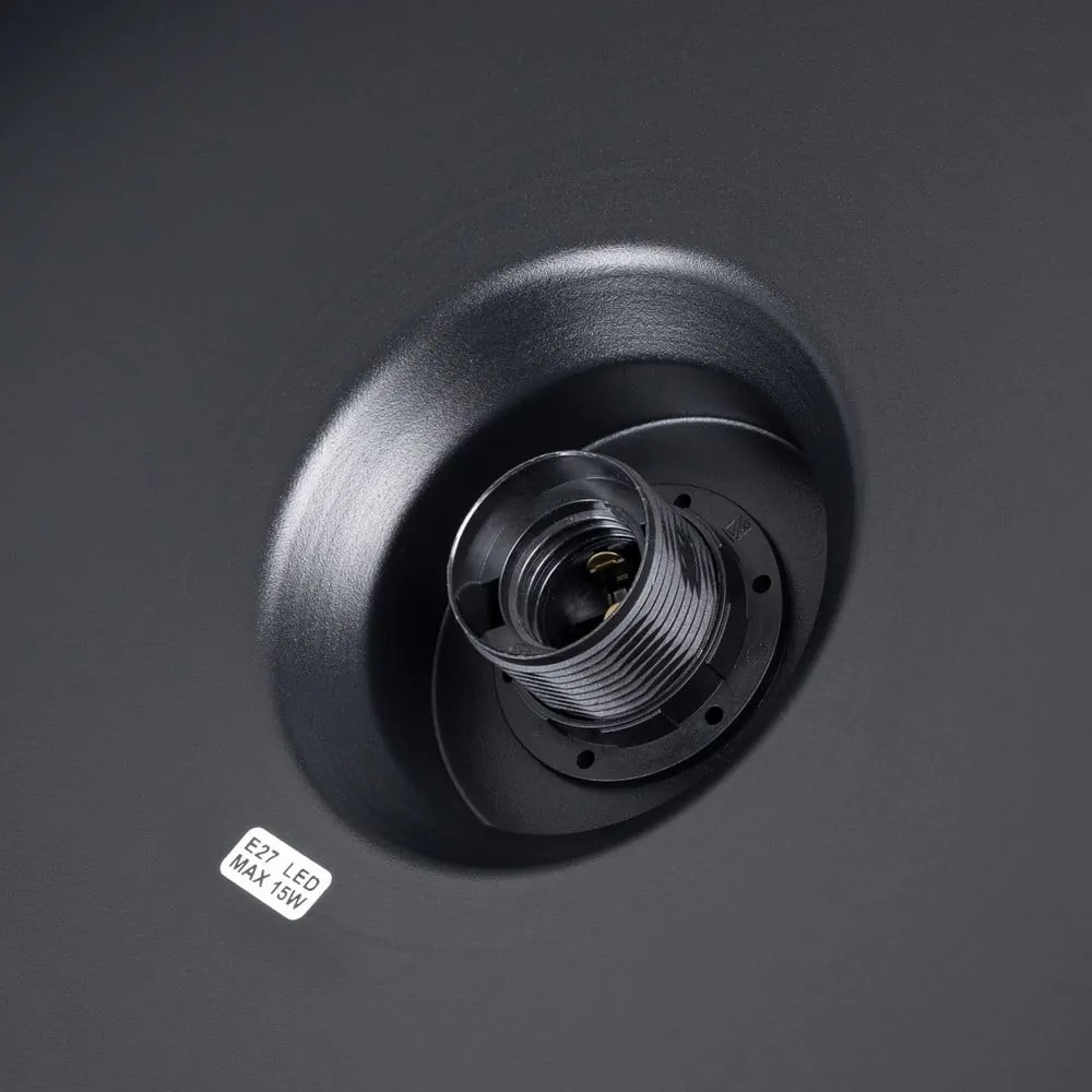 Czarna lampa wisząca ø 35 cm Vito – Sollux