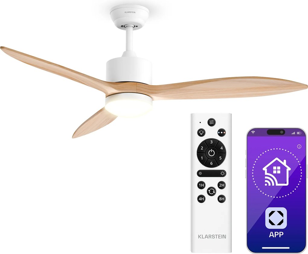 Klarstein SkyBreeze Smart wentylator sufitowy z lampą