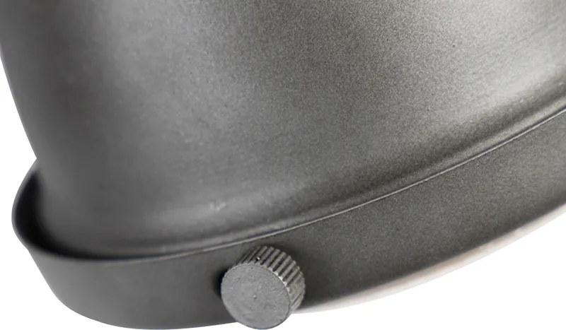 Industrialny reflektor stalowy z drewnianą, regulowaną podstawą, 3-światłowy - Emado