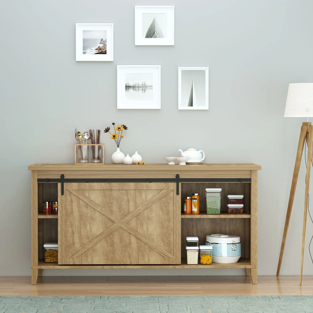 HOMCOM Zestaw okuć do drzwi przesuwnych 180 cm – Kompletny zestaw z szynami, rolkami, systemem zapobiegającym wyskakiwaniu i stalą węglową