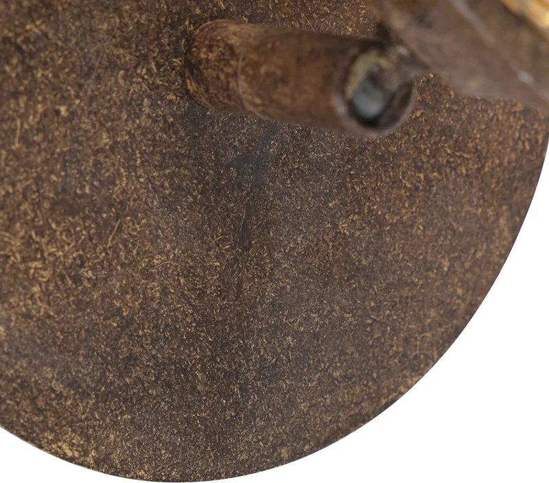 Lampa ścienna brązowa rdzawo-brązowa regulowana z przełącznikiem - Kreta