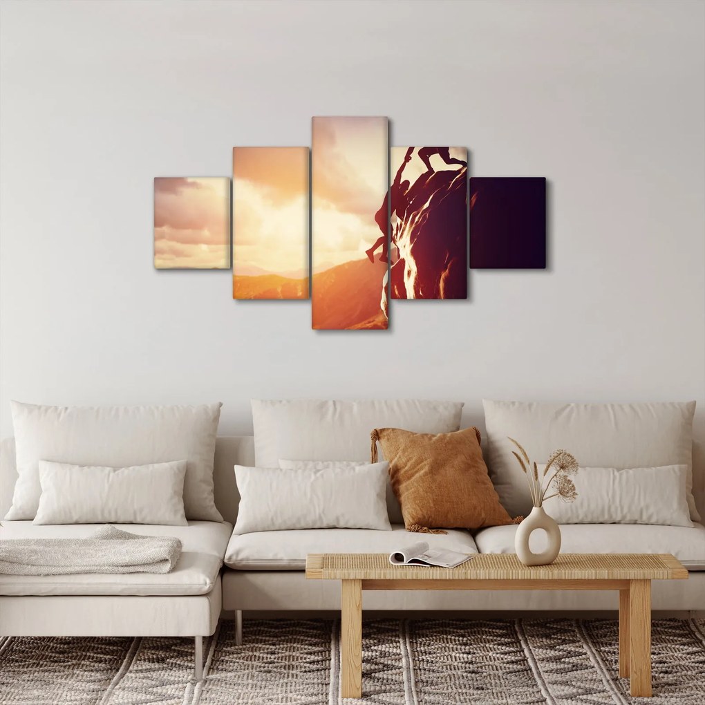 Obraz -Wspinacze (125x70 cm)