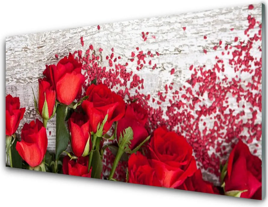 Panel Szklany Bukiet Królewskich Róż