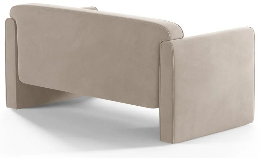 Beżowa aksamitna sofa 140 cm Abby – Micadoni