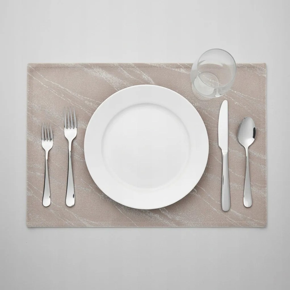 Podkładka pod Talerz Szara z Wzorem Mata na Stół 33x45 Dekoracyjna Stylowa