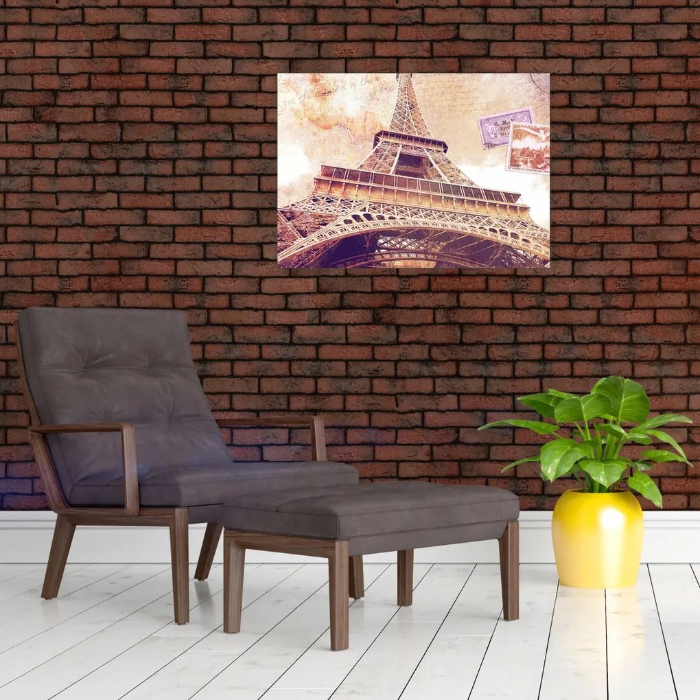 Obraz na szkle - Widok z Paryża (70x50 cm)