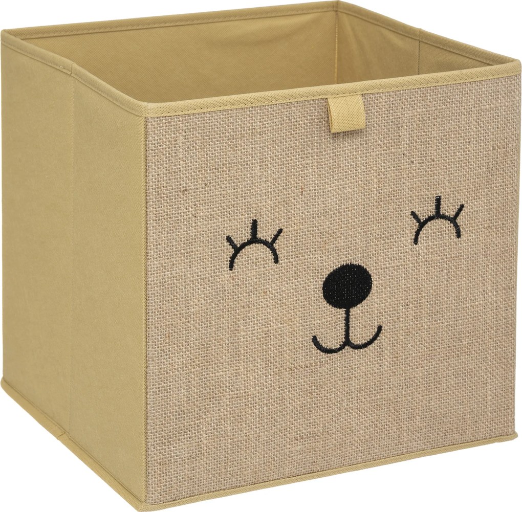 Pojemnik na zabawki jutowy HAPPY PUPPY, 29 x 29 cm