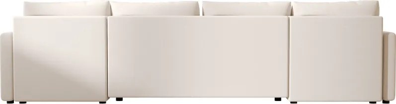 Rozkładana sofa narożna w kształcie U VENORIA 285x146 cm, kremowa + 2 poduszki GRATIS