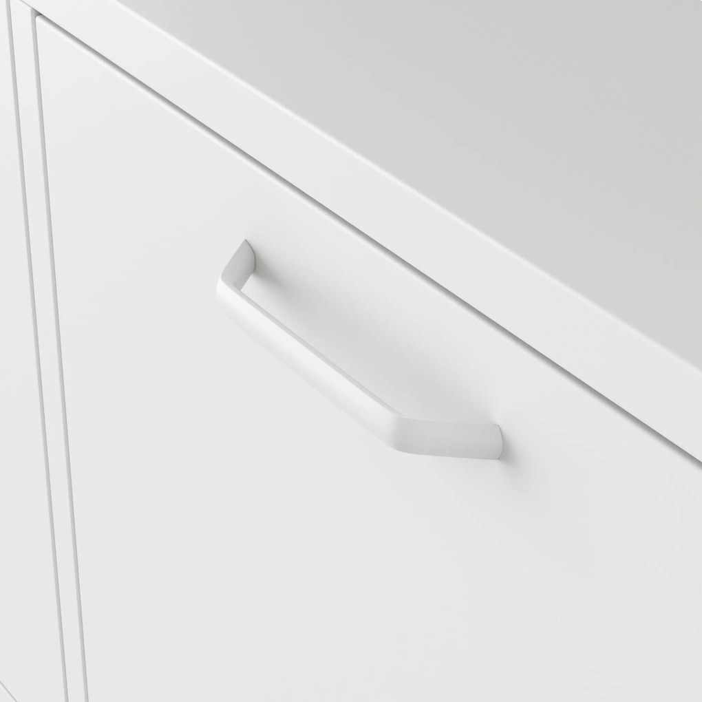 Szafka na buty metalowa wąska biała  SHIRLEY 960 x 900 x 170 mm