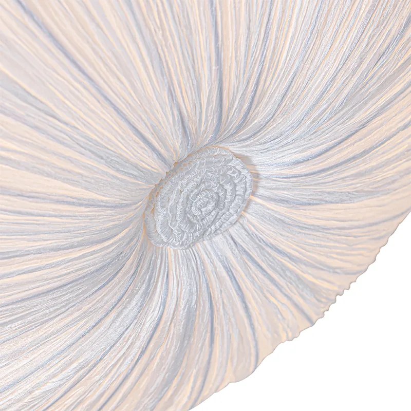 Designerska lampa sufitowa biała jedwab 60 cm 5-świateł - Plu