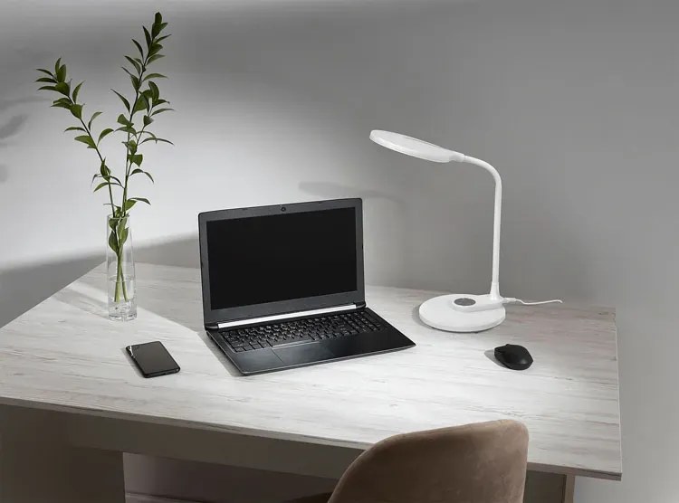 Biała regulowana lampka biurkowa LED / kinkiet - A681 A8-H21