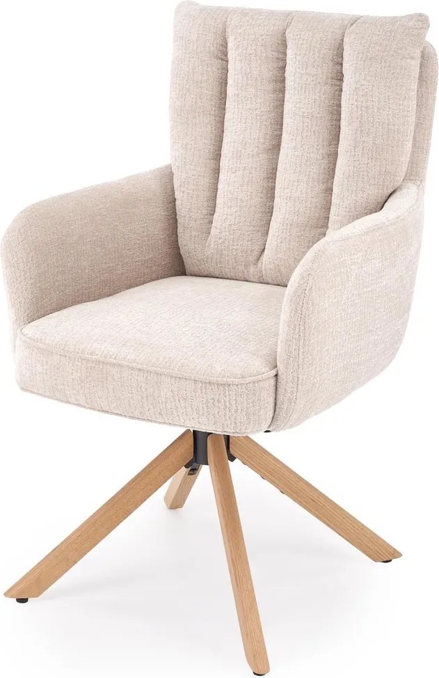 Obrotowe tapicerowane krzesło z podłokietnikami K594 Halmar