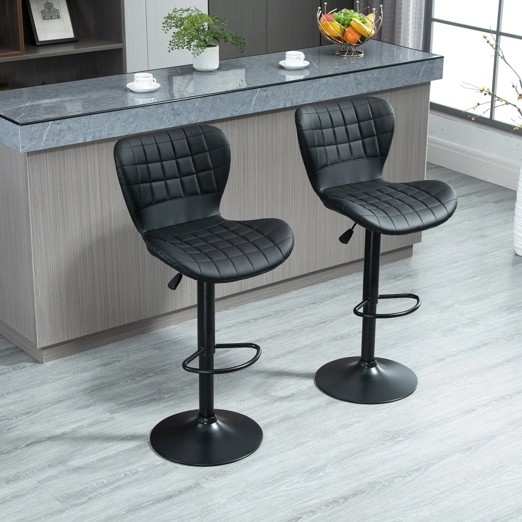 HOMCOM stołek barowy 47 cm x 56 cm x 89–109 cm