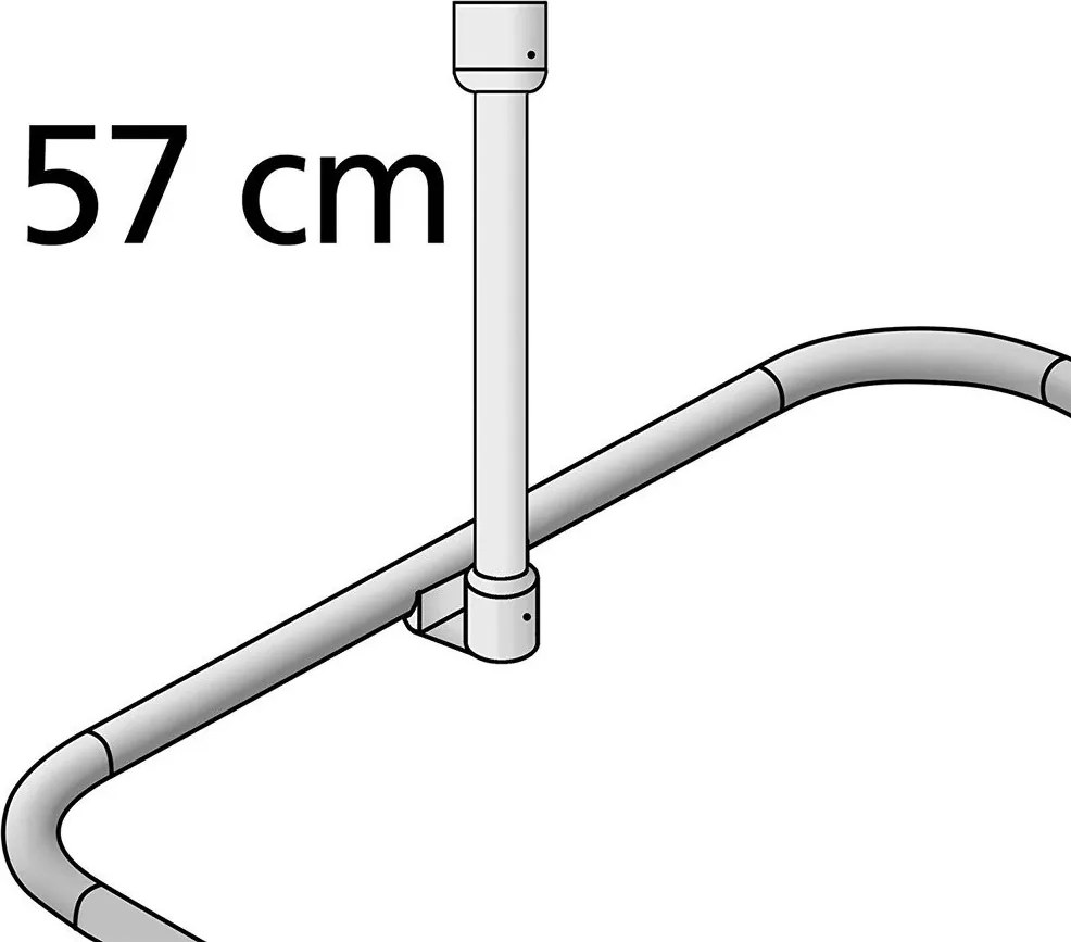 Uchwyt podtrzymujący do drążka, sufitowy, 25 mm, Wenko