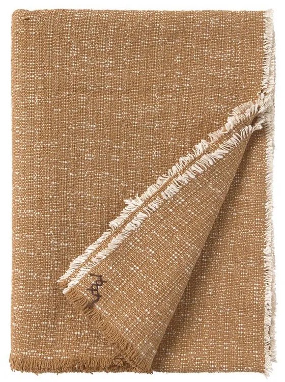 Bawełniany koc w kolorze ochry 130x180 cm Handloom – Lorena Canals