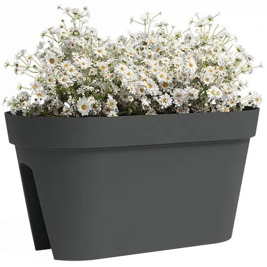 Wisząca skrzynka na kwiaty na balustradę z plastiku z recyklingu 60 cm Capri – Artevasi