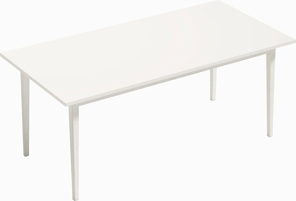 HOMCOM Stół jadalniany dla 8 osób, nowoczesny stół kuchenny z masywnymi nogami, 180 cm, kremowy | Aosom PL