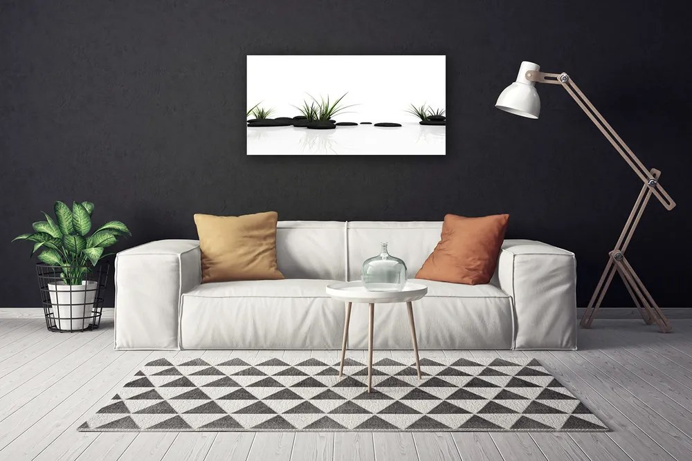 Obraz canvas Odbicie Traw w Lustrze Wody