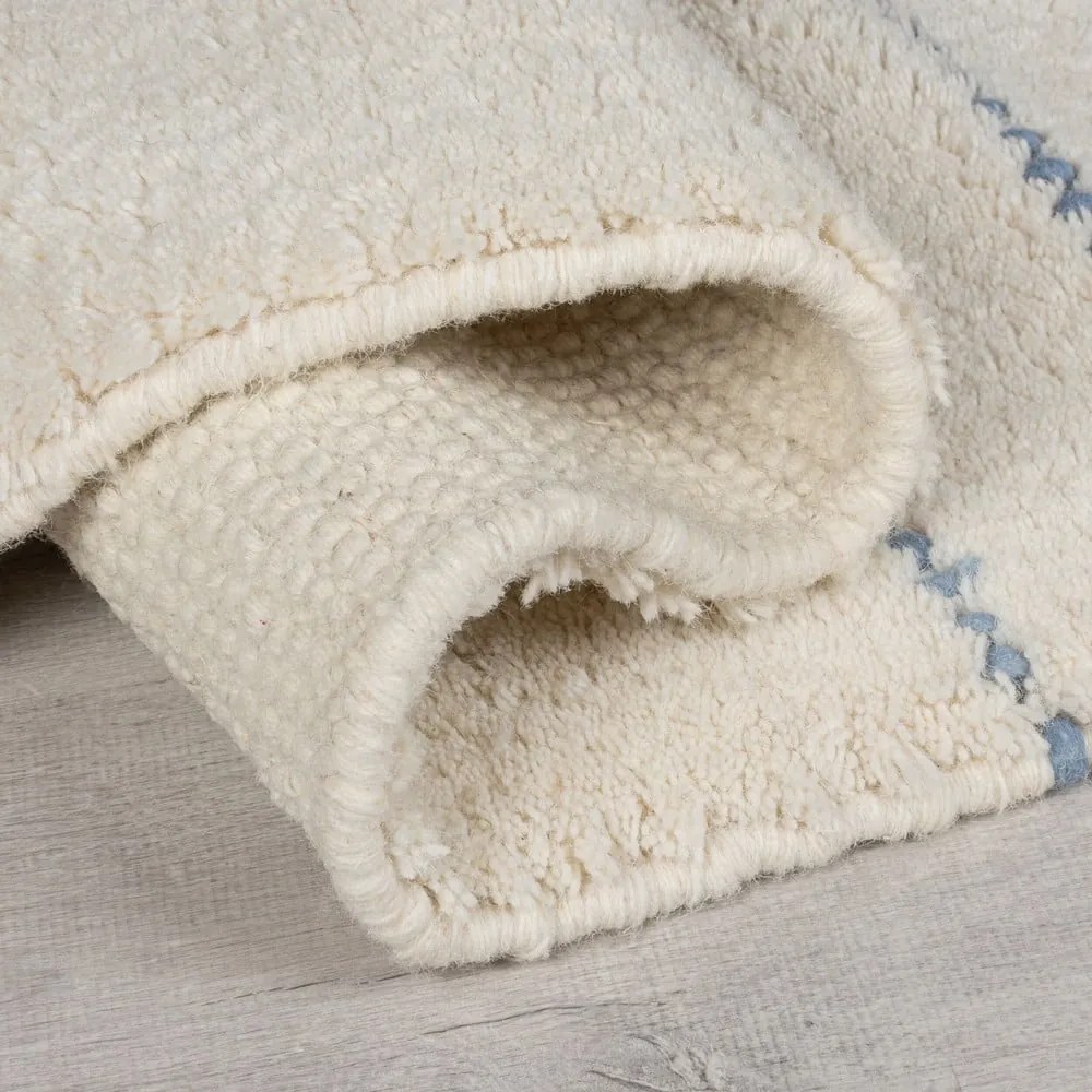 Kremowy wełniany dywan tkany ręcznie 200x290 cm Dottie Geometric – Flair Rugs