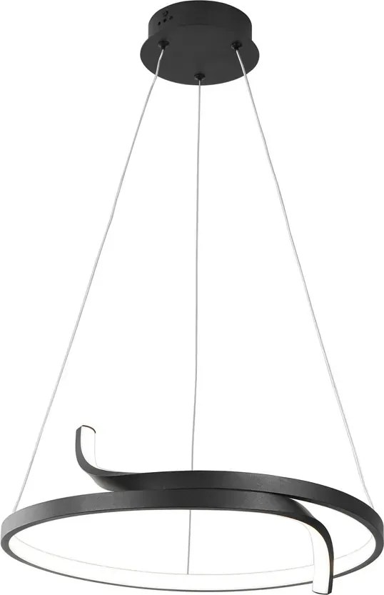 Czarna nowoczesna lampa wisząca ledowa nad stół W3-B42