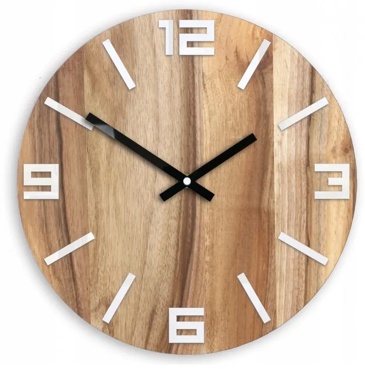 Zegar na ścianę nowoczesny efektowny okrągły cichy do kuchni salonu pokoju