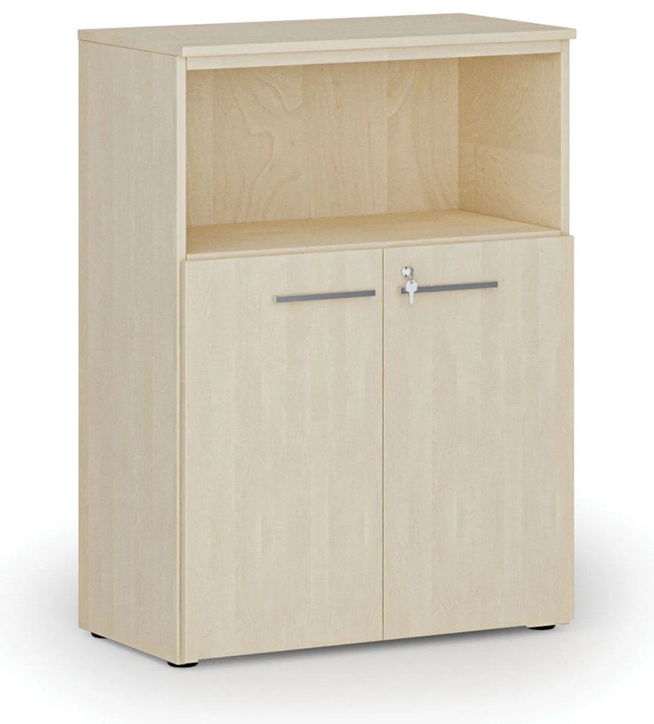 Szafa biurowa kombinowana PRIMO WOOD, 800 x 420 x 1087 mm, brzoza
