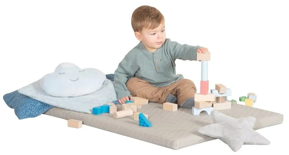Beżowa mata do zabawy dla dzieci 78x100 cm Greyish gesteppt – Roba